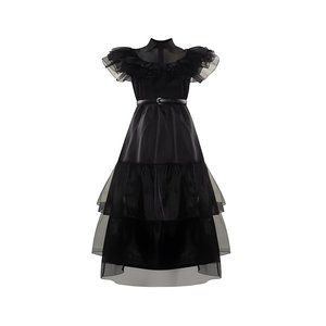 Black Mesh Dress | Addams Mesh Costume for Girls | Stylish Halloween Out…